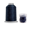 Glide Thread 40wt M Bundle - 5000m King Spool and M Bobbin Jar, 30288 Bright Blue