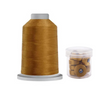 Glide Thread 40wt M Bundle - 5000m King Spool and M Bobbin Jar, 80125 Honey Gold