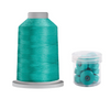 Glide Thread 40wt M Bundle - 5000m King Spool and M Bobbin Jar, 30632 Robin's Egg