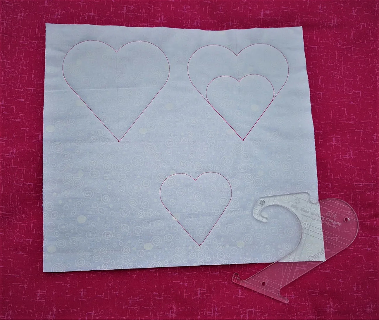 Heart Quilting Ruler – Cupid 6/4 Hearts - Silly Moon