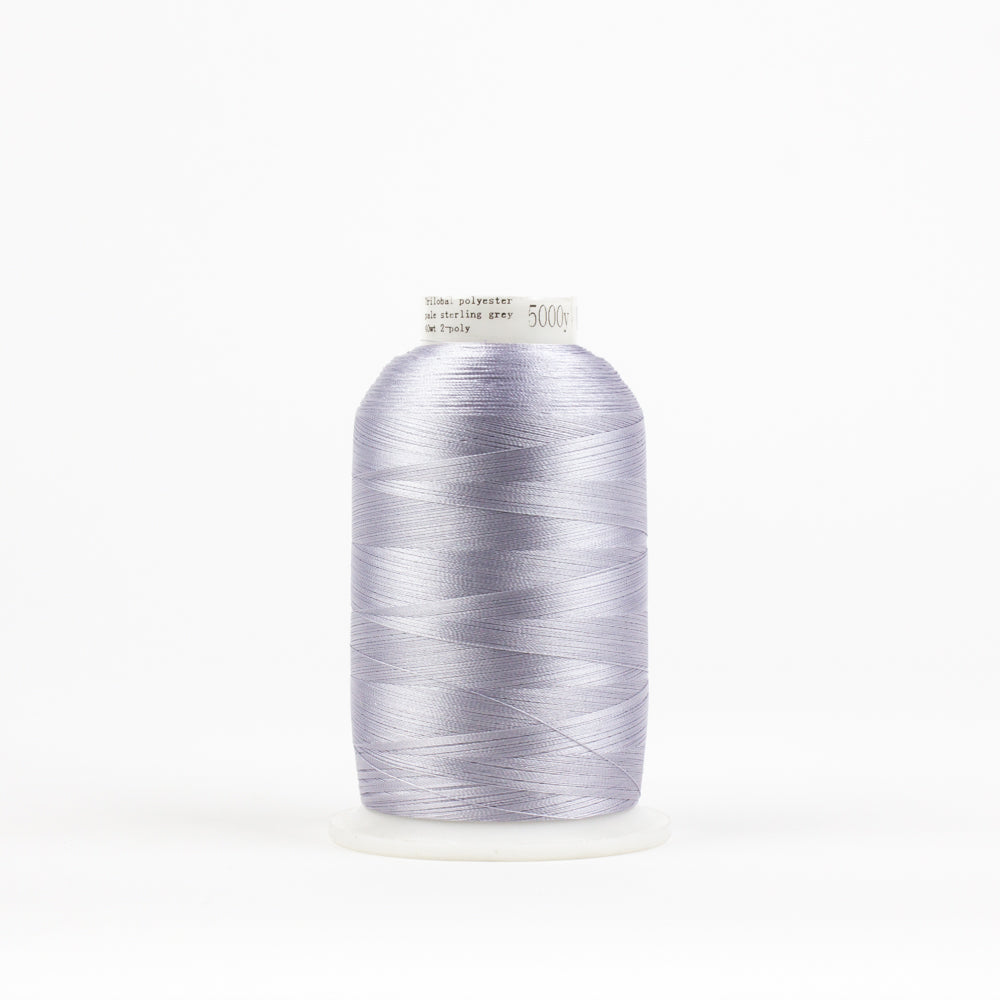 WonderFil Polyfast 40wt Polyester Thread - Cinder Grey (Cool Grey 3) 5441 - 5000m King Spool