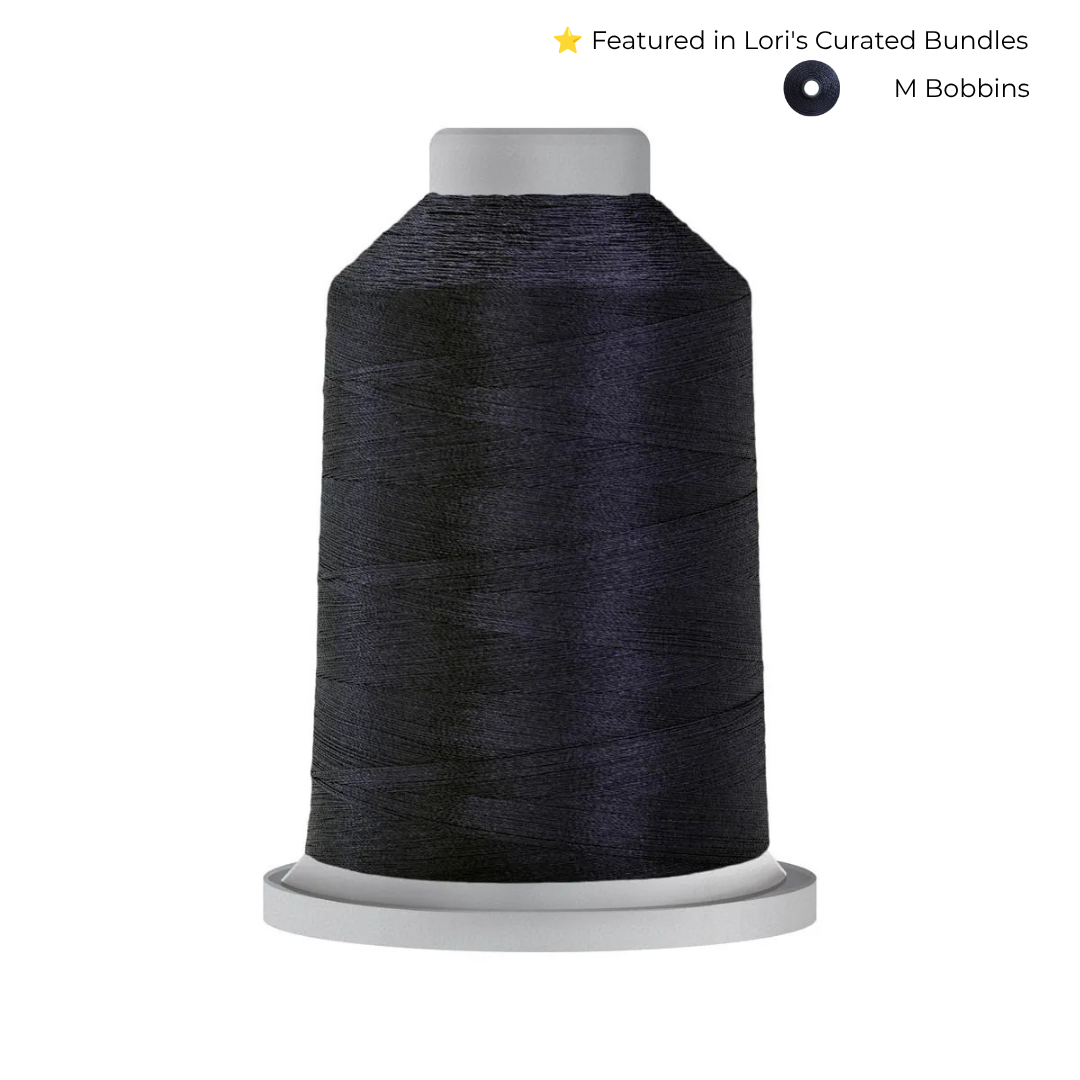 Glide 40 wt Blueberry (30281) 5000 m king cone trilobal polyester quilting thread.
