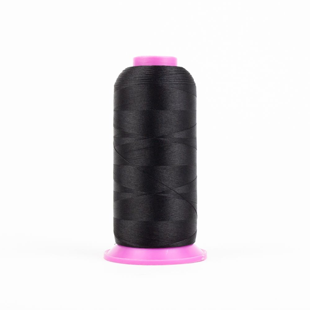 WonderFil Polyfast 40wt Polyester Thread - Black 6581 - 5000m King Spool