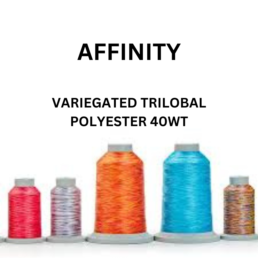 Glide Affinity variegated quilting thread showing beautiful color transitions in 3000-yard spools