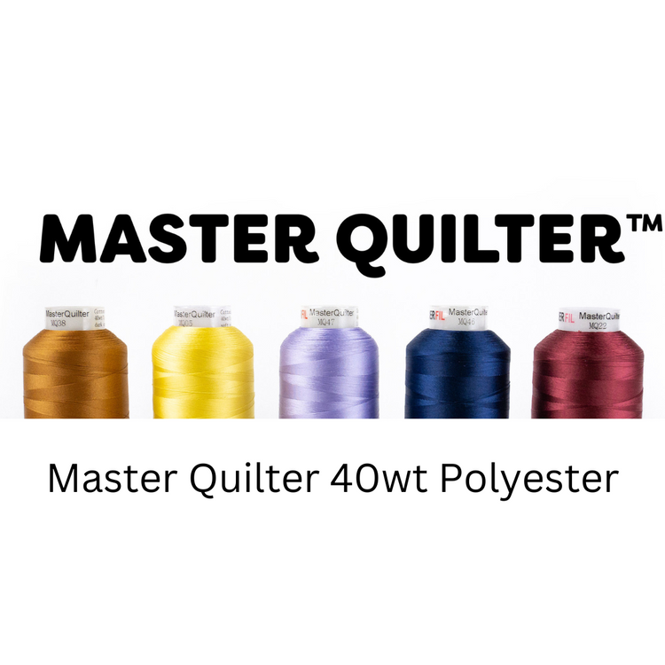 Master Quilter 40wt cotton-sheen polyester thread collection for longarm quilting