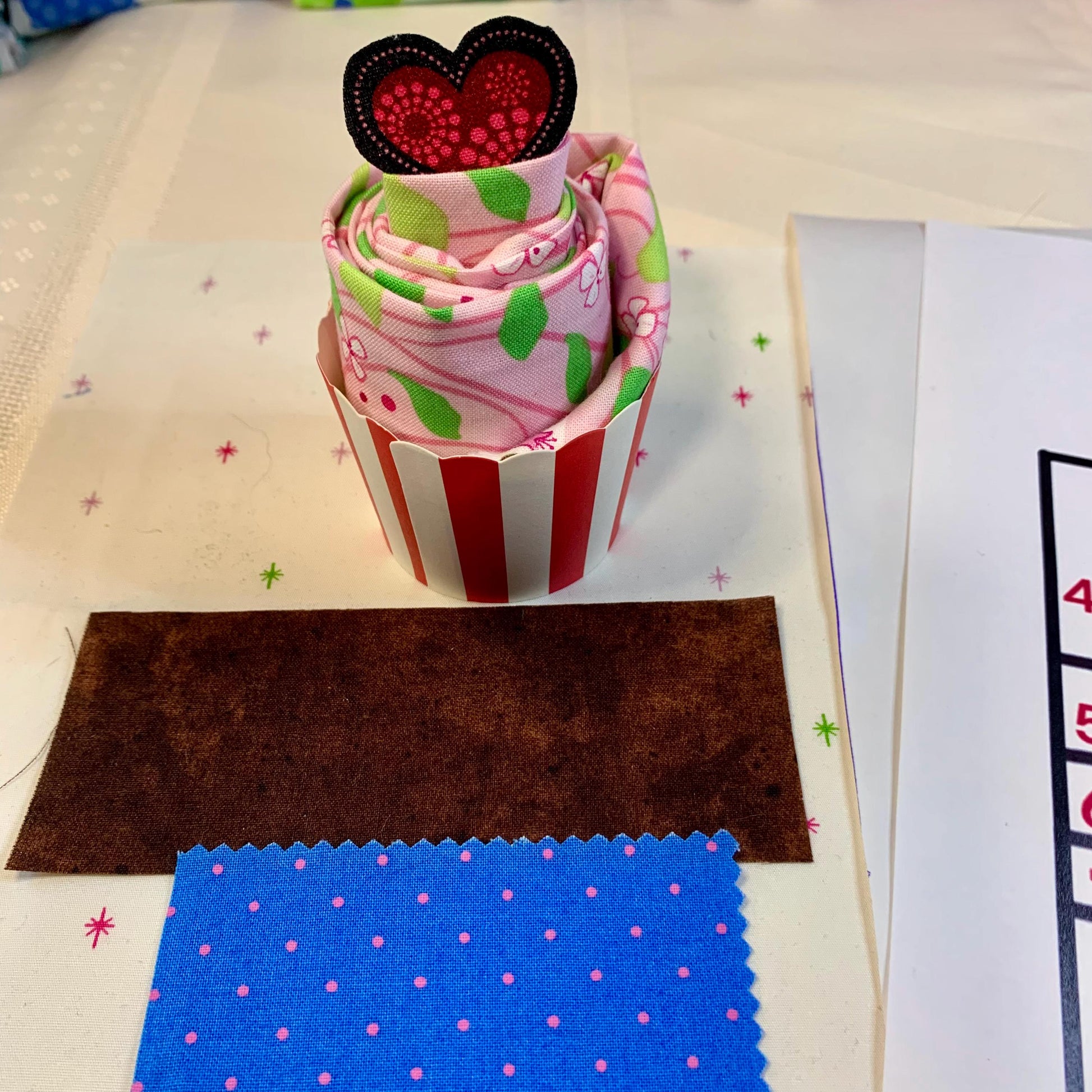 Quilt Your Own Cupcake: Pattern, Fabric, Ruler & zipper Included - Lori's Quilting Shop