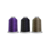 Dark Specialty Glide bundle featuring Raven, Blueberry, and German Granite quilting thread spools.