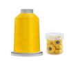 Glide Thread 40 wt M Bundle - 5000 m King Cone and M Bobbin Jar, 80108 Bright Yellow