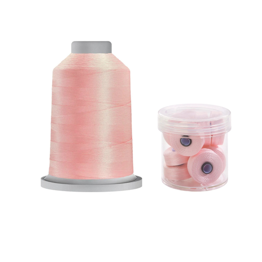 Glide Thread 40wt M Bundle - 5000 m Spool and M Bobbin Jar, 70182 Cotton Candy