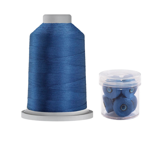 Glide Thread 40wt M Bundle - 5000 m Spool and M Bobbin Jar, 90285 Pacific