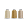 Workhorse Neutral Soft Blend bundle with Cream, Sand, and Warm Grey 4 Glide quilting threads.