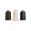 Workhorse Neutral Everyday bundle with Linen, Medium Grey, and Titanium Glide quilting thread spools.
