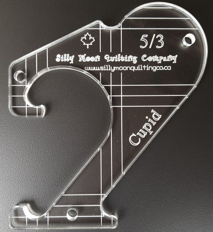 Cupid 5/3 Heart Quilting Ruler – Silly Moon