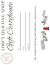 Gift Certificates