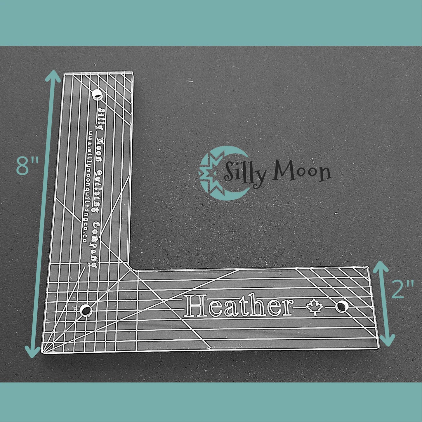 L-Shape Quilting Ruler - Heather or Judy - Silly Moon