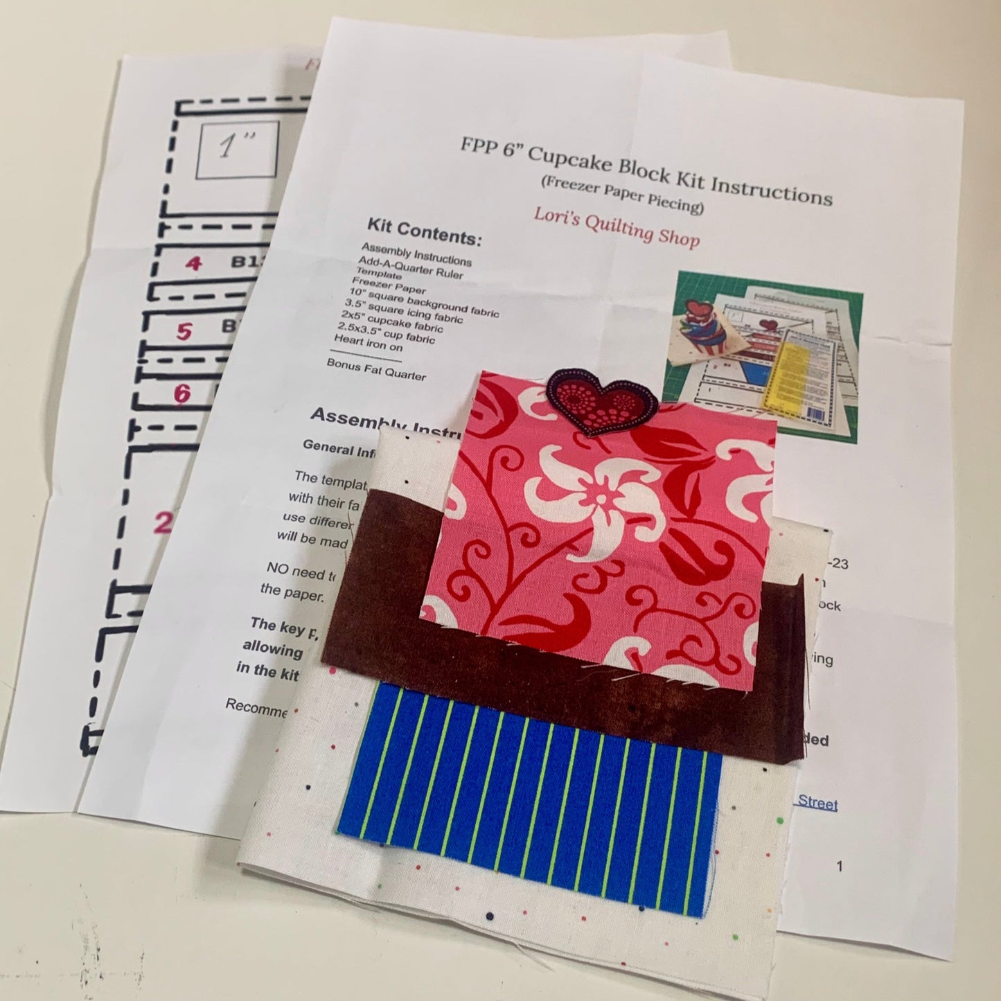 Quilt Your Own Cupcake: Pattern & Fabric Kit - Lori's Quilting Shop