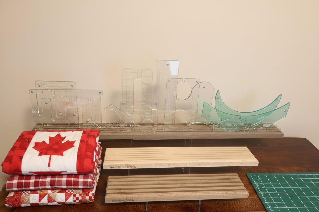 Longarm Hardwood Quilting Ruler Stand (1/4")