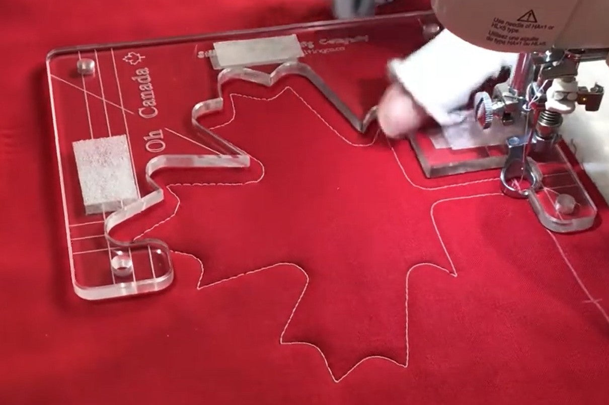 Strong & Free Signature Quilting Bundle – Maple Leaf Ruler Set + Canadian Thread & Maple Syrup