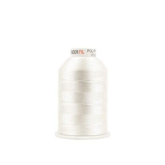 WonderFil Polyfast 40wt Polyester Thread - Frosty White (Cream) P5-6582 - 5000m King Spool