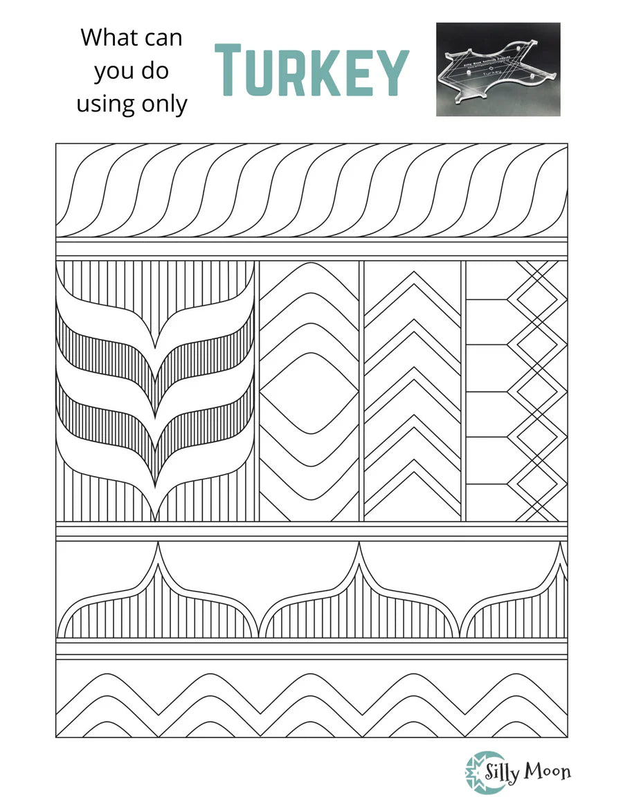 Multi-Purpose Quilting Ruler – Turkey - Silly Moon