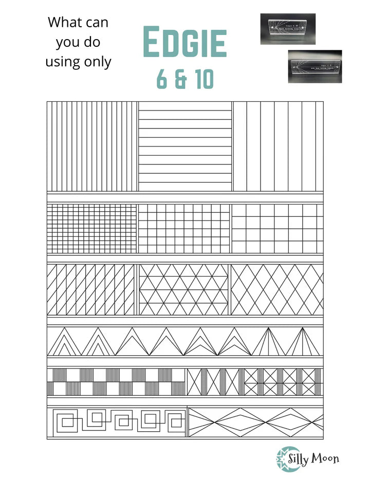 Edgie 10 Straight Edge Quilting Ruler – Silly Moon