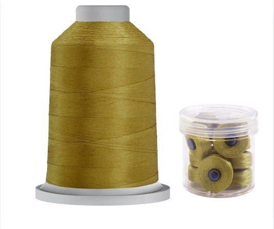 Glide Thread 40wt M Bundle - 5000 m Spool and M Bobbin Jar, 60618 Prickly Pear