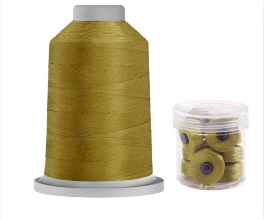 Glide Thread 40 wt M Bundle - 5000 m King Cone and M Bobbin Jar, 60618 Prickly Pear
