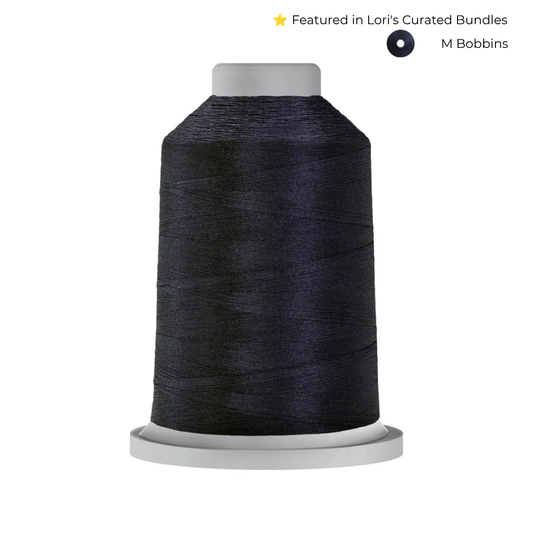 Glide 40 wt Blueberry (30281) 5000 m king cone trilobal polyester quilting thread.