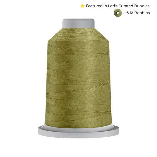 Glide 40 wt Celery (60580) 5000 m king cone trilobal polyester quilting thread.