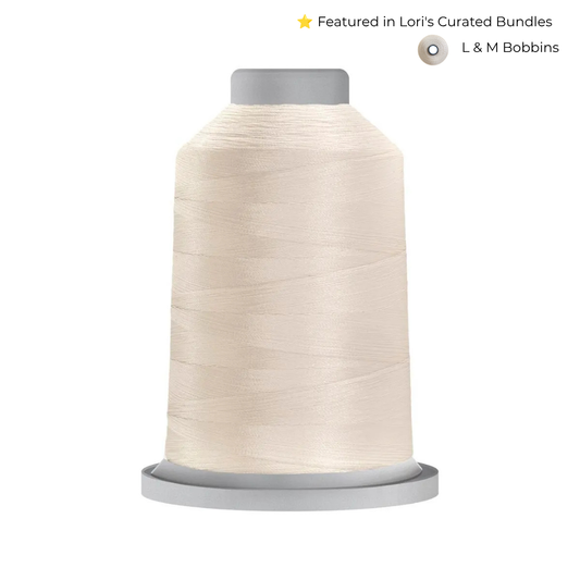 Glide 40 wt Linen (10WG1) 5000 m king cone trilobal polyester quilting thread.