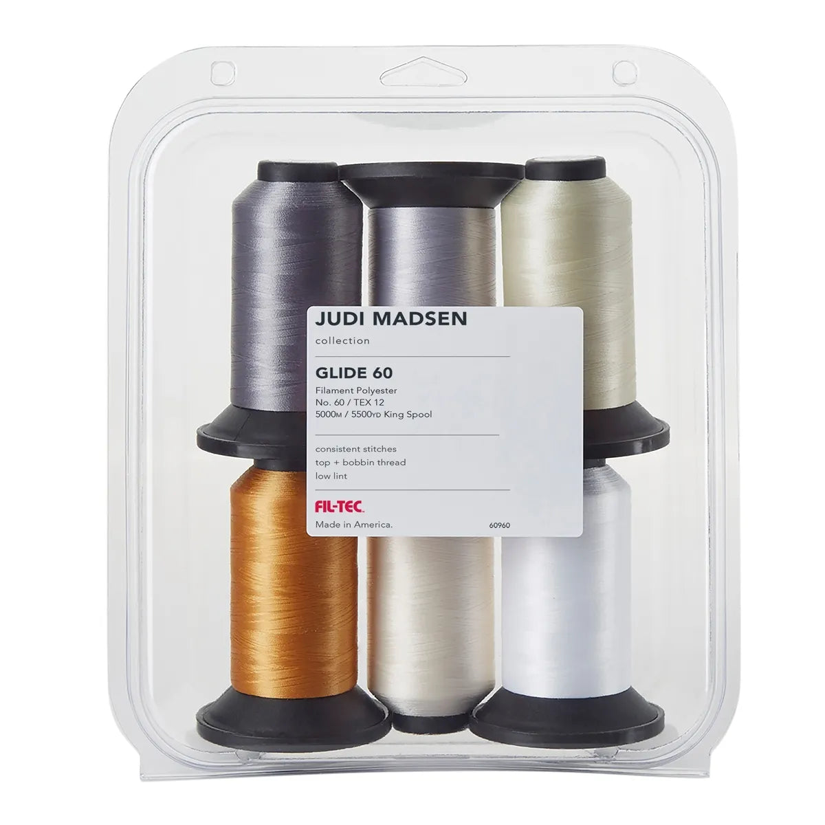 Glide Thread 60 wt - 5000 m, The Judi Madsen 6 colour collection