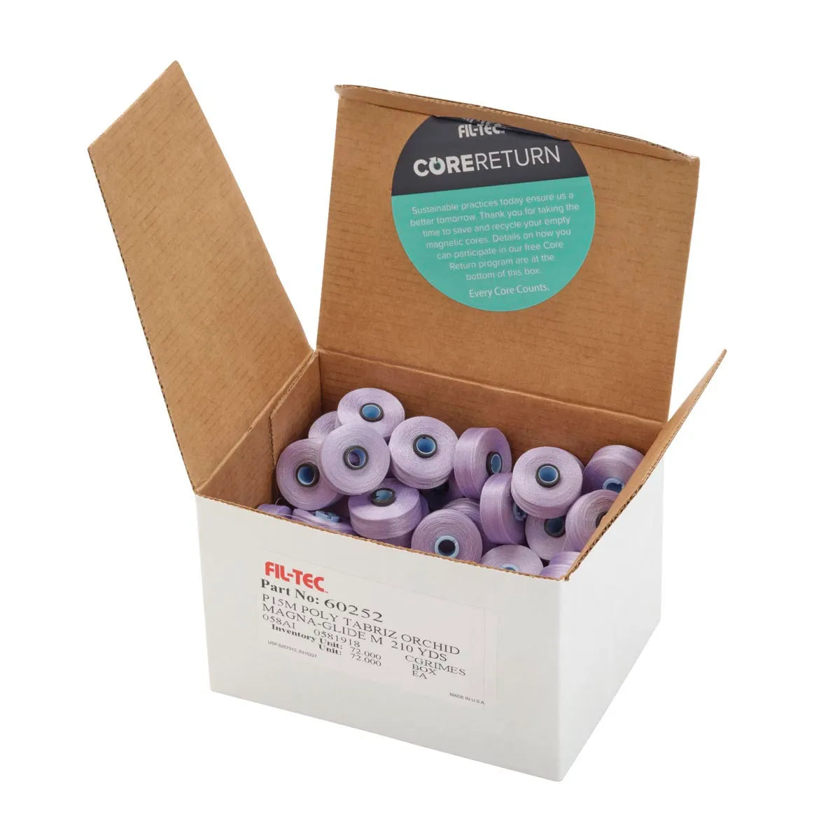 Magna-Glide Classic M/Jumbo 60 wt - Box of 72 Bobbins, Tabriz Orchid 60252