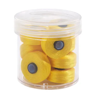 Magna-Glide Delights M - Jar of 10 Bobbins 80108 Bright Yellow - Lori's Quilting Shop