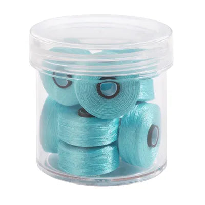 Magna-Glide Delights M - Jar of 10 Bobbins 32975 Light Turquoise - Lori's Quilting Shop