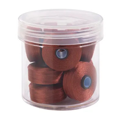 Magna-Glide Delights M - Jar of 10 Bobbins 20160 Mahogany - Lori's Quilting Shop