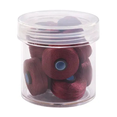 Magna-Glide Delights M - Jar of 10 Bobbins 70209 Maroon - Lori's Quilting Shop