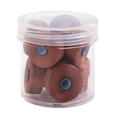 Magna-Glide Delights M - Jar of 10 Bobbins 20464 Medium Brown - Lori's Quilting Shop