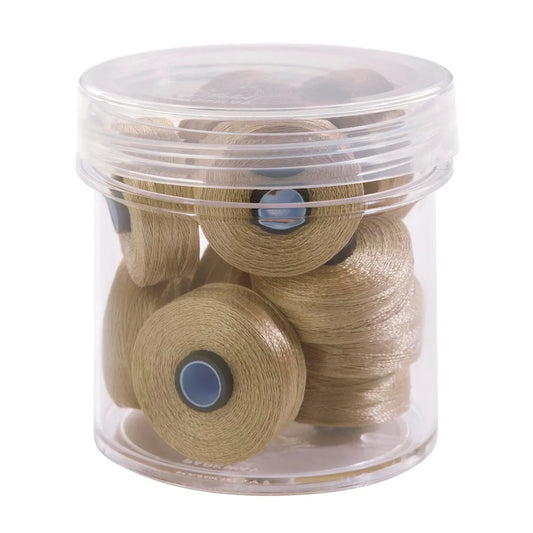 Magna-Glide Delights M - Jar of 10 Bobbins 20727 Mocha - Lori's Quilting Shop