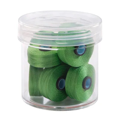 Magna-Glide Delights M - Jar of 10 Bobbins 60362 Turf - Lori's Quilting Shop