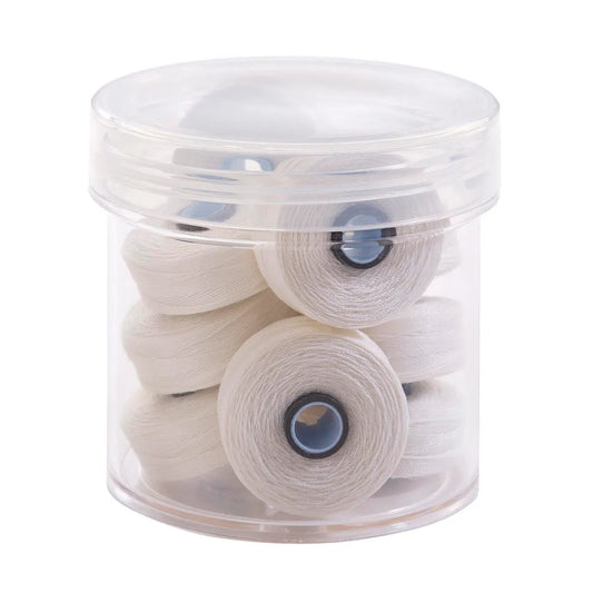 Magna-Soft Style M - Jar of 10 Bobbins 10WG1 Linen - Lori's Quilting Shop