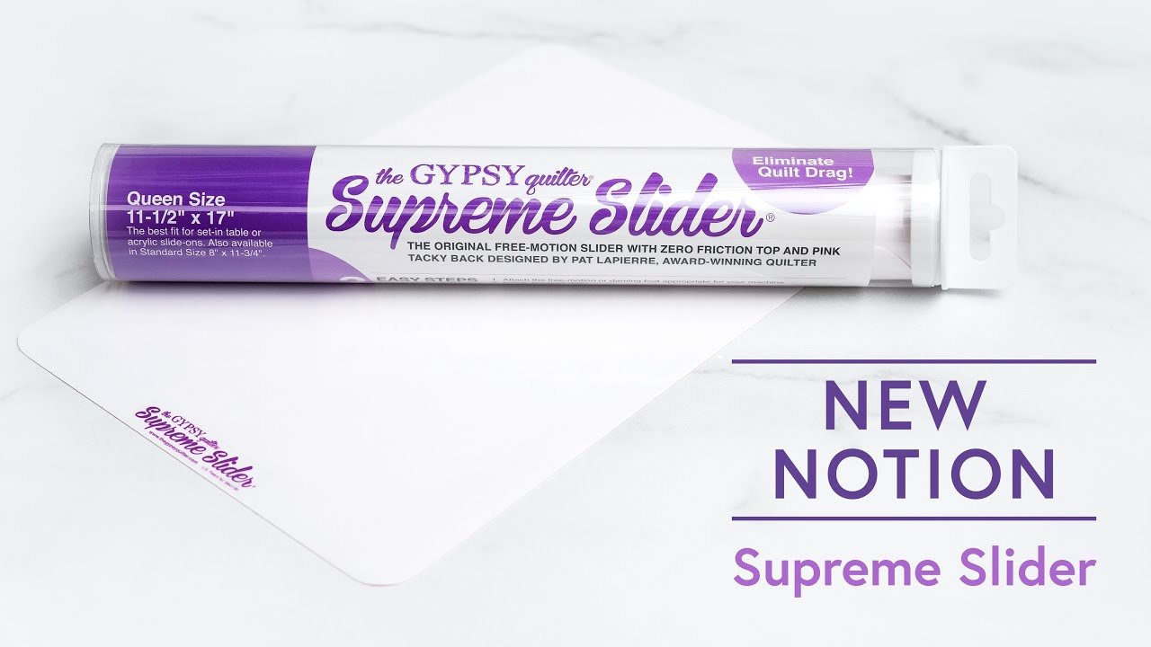 Supreme Slider for Free-Motion Quilting & Quilting Rulers | Queen Size 11.5" x 17" by The Gypsy Quilter