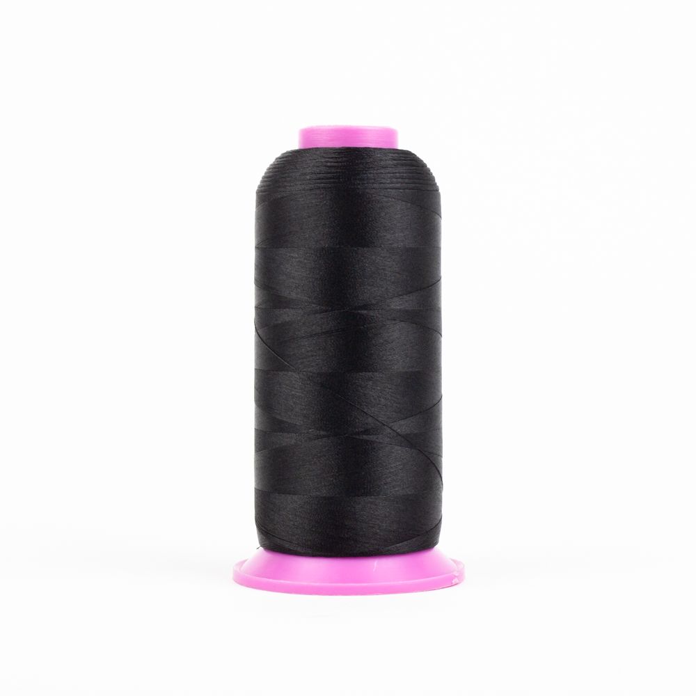 WonderFil Polyfast 40wt Polyester Thread - Black P5-6581 - 5000m King Spool